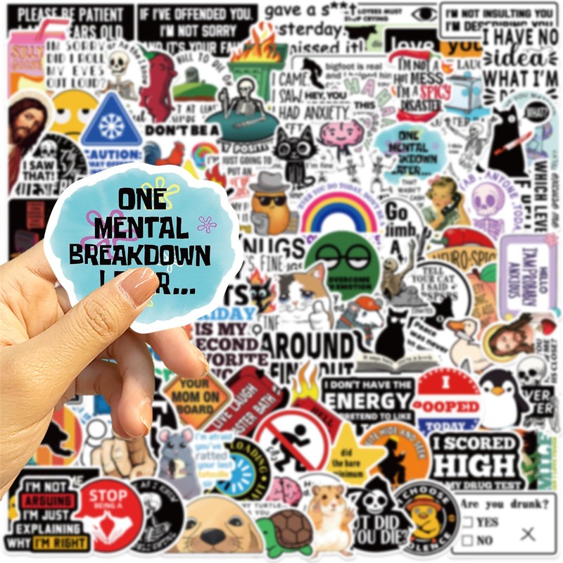100pcs Funny Stickers for Adults, Prank Meme (Dirty) Hilarious Sticker