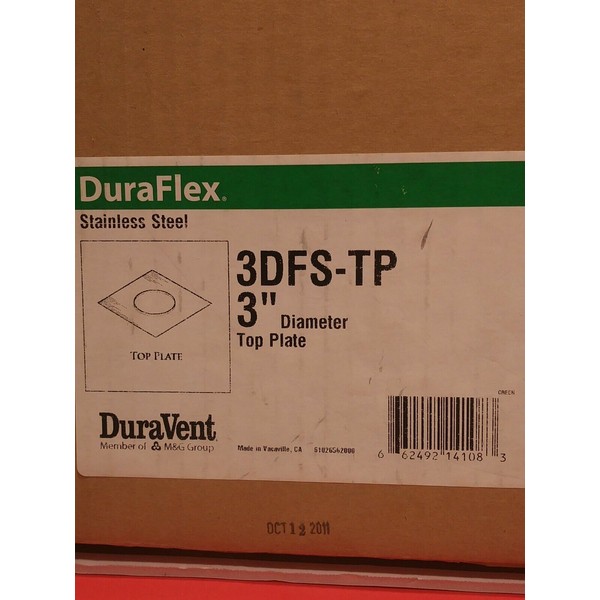 Duraflex Stainless Steel Top Plate For Chimney - 16" x 16" P/N 3DFS-TP FREESHIP!