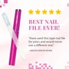 Nail Tek Crystal File Double-Sided with Fuchsia Companion Case, Medium