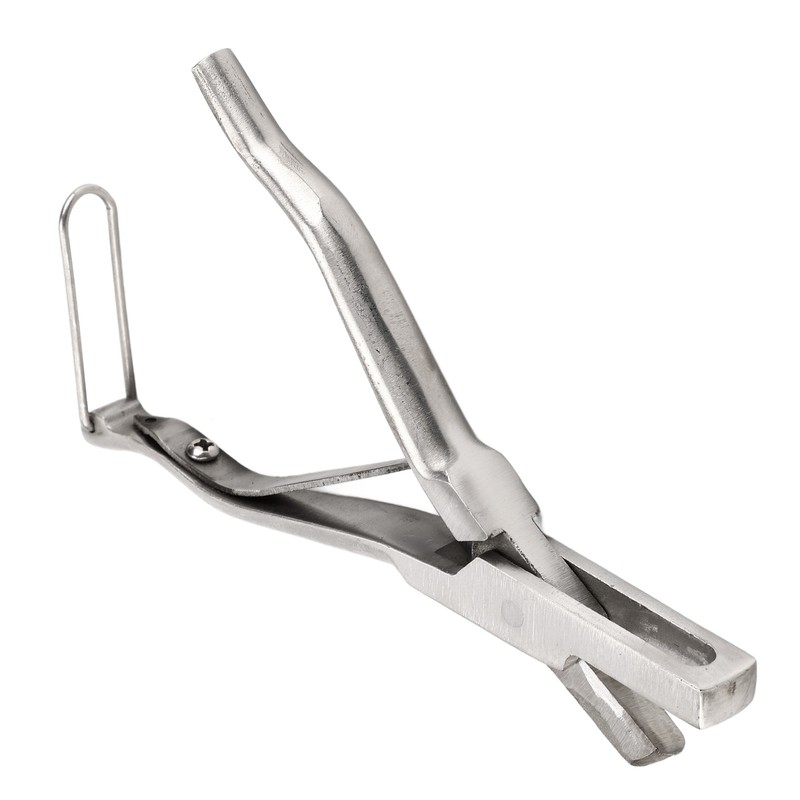 Pig Ear Tag Plier Stainless Steel Animal Ear Notcher with