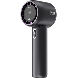 Handheld Fan, Speed(1-199) Adjustable Portable Fan, USB Rechargeable Personal Fan, 5000mAh Battery with Up to 18H Cooling, Pocket Fan with LED Display, Ideal for Camping, Makeup, Travel (GF02 Grey)