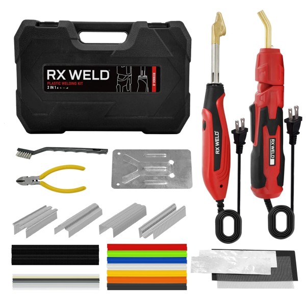 RX WELD 2-in-1 Plastic Welder Kit with 400PCS Hot Staples