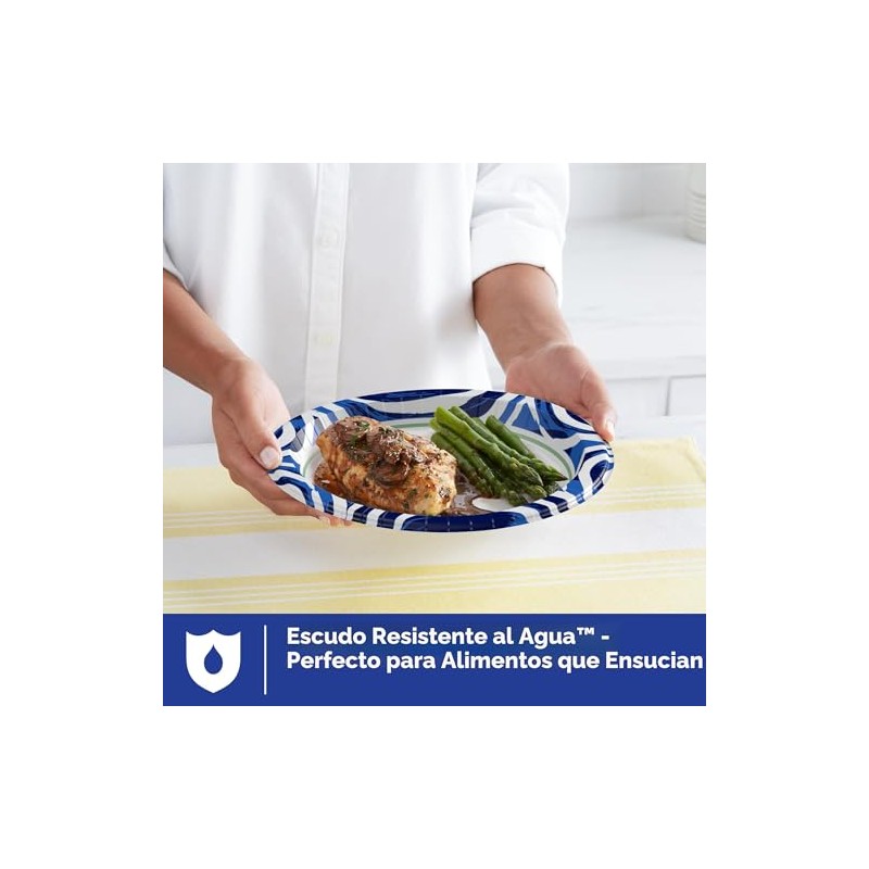 Dixie Ultra Platos de papel grandes, 10 pulgadas, platos desechables