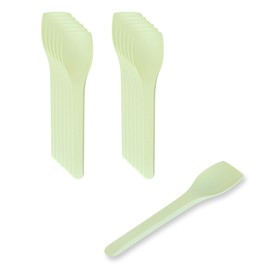Restaurantware Yellow CPLA Ice Cream Spoons 100 Pack Of 4-Inch Heat-Resistant Mini Plastic Spoons, Ice Cream Spoons Disposable Small Serving Spoons For Desserts, Ice Cream