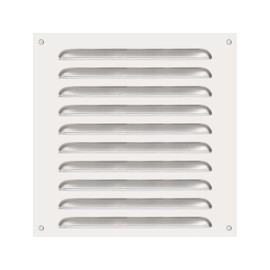 PATIKIL 10x10 Inch Stainless Steel Vent Cover, Screen Air Grille Ventilation Cover HVAC Louvered Grill Built-in Mesh for Home Kitchen Fireplace Bathroom Wall Ceiling, Silver