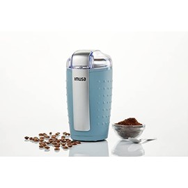 IMUSA USA 3oz Unique Matte Blue Electric Coffee and Spice one Touch Push-Button Control Grinder