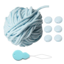 Mask Rubber Stopper Set, Round Rubber, Thickness 0.1 inch (3 mm), Length Approx. 32.8 ft (10 m), 5 Colors, Blue