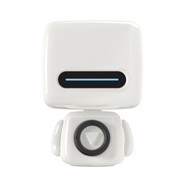 Portable Bluetooth Speaker Cute Robot Shape Built in Mic Multifunction Smart Wireless Speaker for Photo Call White
