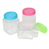 Plastic Jars Unique Yet Complimentary Lid Colors 3pk