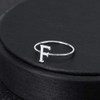 AoedeJ 925 Sterling Silver Stackable Initial Letter Rings Capital Letter