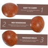 FOMIYES 2pcs Red Hand Massage Spheres for and Hand Exercise