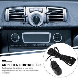 Remote Car Amplifier Volume Control Knob, Black PVC, 157.48 Inch, Easy Install, Compatible with Most Car Models, Bass Adjuster for Subwoofer, Audio Control Accessory