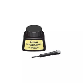 PILOT Super Color Permanent Marker Refill Ink, Black Ink, 1 Ounce Bottle with