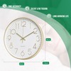 bakbrand Wall Clock Non-Ticking Silent Modern Simple Style Round Decor