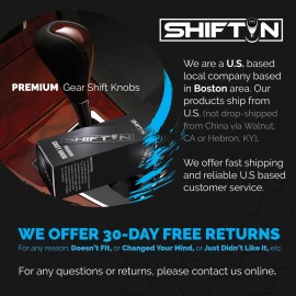 SHIFTIN Black Leather & Carbon Fiber Gear Shift Knob Shifter for 2016-2021 Lexus LX-570