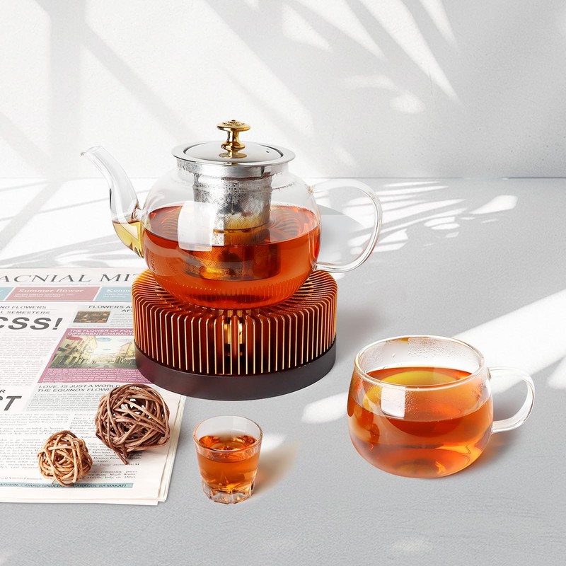 Teapot Warmer, JUKFITA Durable Tea Warmer for Heating Tea, Coffee,