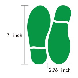 20 Pairs 40 Prints Green Footprints Floor Decals 7 Inch Shoe Stickers Feet Distance Floor Sign Saint Patrick ' s Day Party Decor