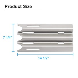 Zemibi Grill Heat Shield Gas Replacement for Vermont Castings CF90501AP, CF9055, CF9055 3A, CF9030N, CF9030, CF9030LP, CF9050, CF9055 3B, CF90553A Grill Models, 4 PC Stainless Steel Heat Tent, 14 1/2"