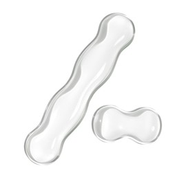 Ergonomic Silicone Gel Keyboard and Mouse Wrist Rest Set – Clear Wrist Rest for Computer Keyboard 60%/68%/75%, Comfort & Support for Typing and Gaming (White)