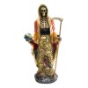 Imagen De Resina Santa Muerte Con Falda De Cráneos.