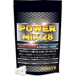 JAY&CO. 男性用 ここ一番の力 パワーミックス28 シトルリン アルギニン マカ スッポン マルチビタミン 全28種 (30日分)