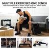 HolaHatha Multifunctional Home Exercise Workout Weight Bench, Adjustable Height, Backrest