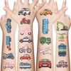 10 Sheets Cartoon Transport Vehicle Temporary Tattoos Stickers Mixed Style