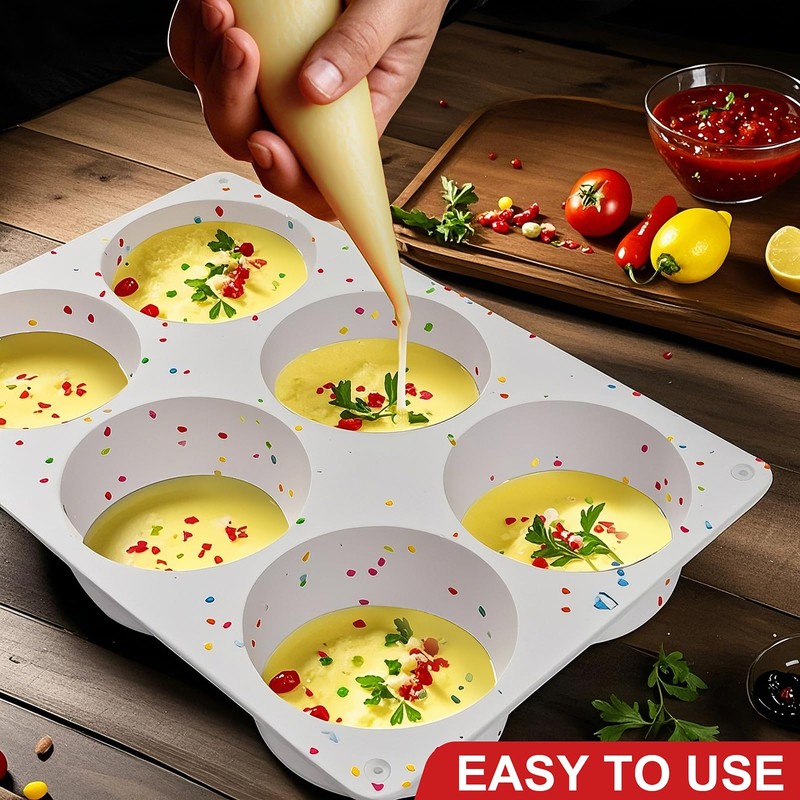 Silicone Egg Bite Molds, 2 Pack Silicone Egg Molds Frittata
