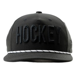 ChalkTalkSPORTS Hockey Rope Hat | Blackout | Size Small