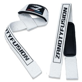 Weight Lifting Straps | Wrist Support Powerlifting Strap | Heavy Duty Gym Bodybuilding Straps Power Deadlift Workout | One Size Fits All (White)