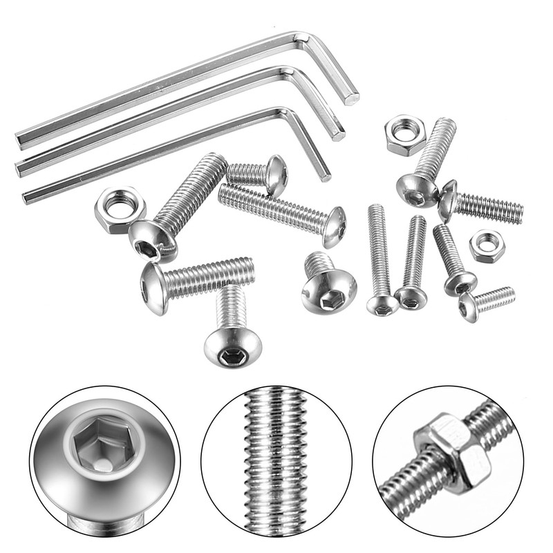 528 Pcs M3 M4 M5 Bolts and Nuts Set, Nuts