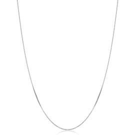 Kooljewelry Sterling Silver Venetian Box Chain Necklace (0.8 mm, 16 inch)