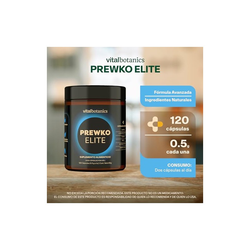 VITALBOTANICS - Preworkout Elite 120 Cpsulas - Pre Entreno -