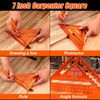 RONGPRO 4Pcs Woodworking Tools -7''Aluminum Rafter Square,12''Adjustable Protractor Angle Finder,10'Woodworking