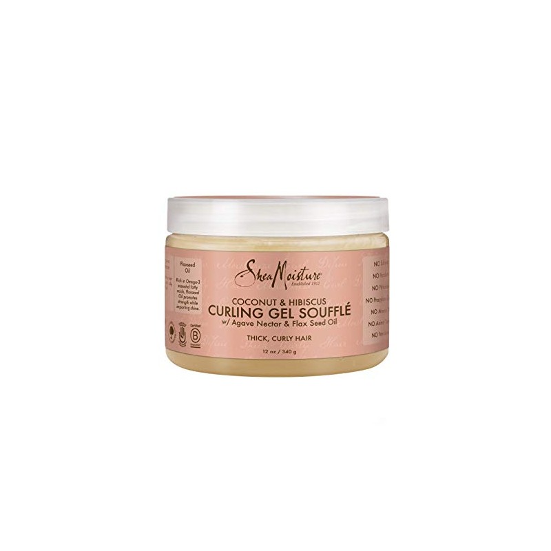 SheaMoisture Coconut & Hibiscus Curling Gel Souffle, 12 Ounce