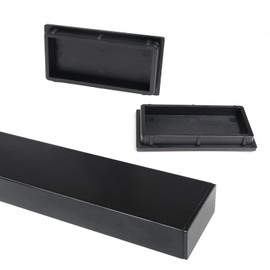 Muzata HT10 HT14 Stainless Steel Flat Handrail Accessories - 2Pack Handrail End Cap Universal Black Nylon, HA12 BNN