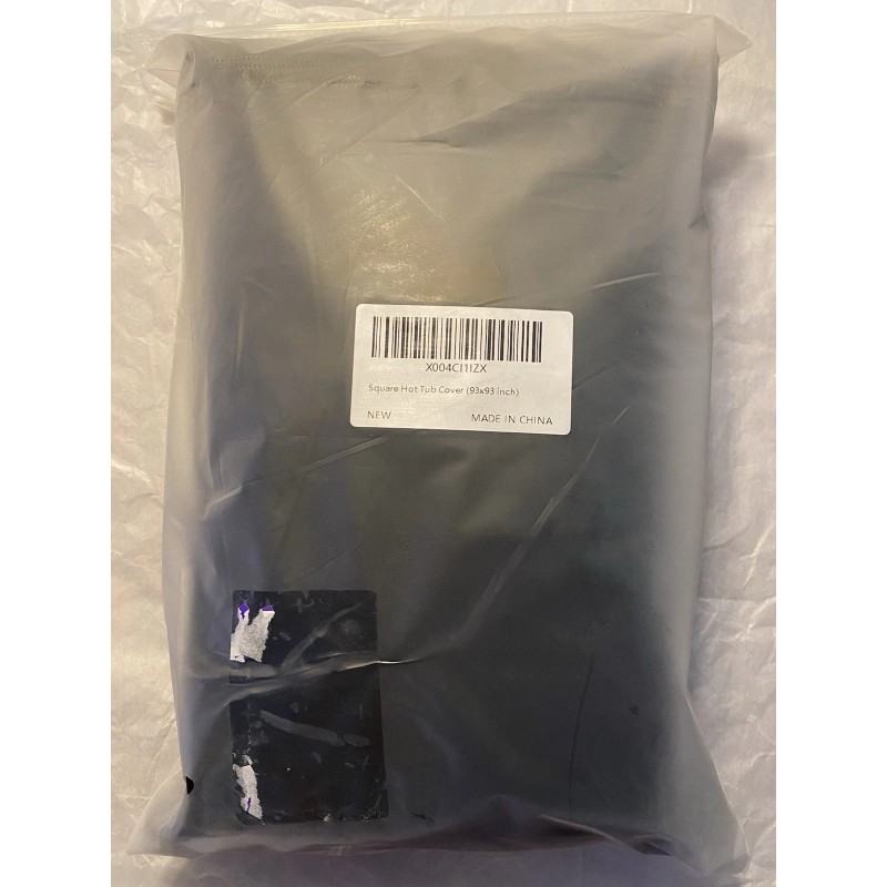 Safana NEW SAFANA HOT TUB COVER SQUARE 93”X93” BLACK WATERPROOF