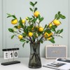 Xshelley 2 Bunches Artificial Lemon Branches,8 Head Fake Lemons Stems,