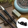 PATIKIL Calligraphy Writing Brush Rack, 2 Ports Ceramic Brush Holder