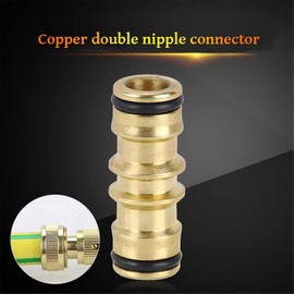 Hydrogarden Brass Double Male Hose Pipe Connectors Extender Garden Hose Pipe Tube Connectors for Extending Two Female Garden Hose Pipe Tube Ends (4 Sets)