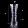 uxcell 2 Pcs Double Clear Plastic Measure Cup for Party