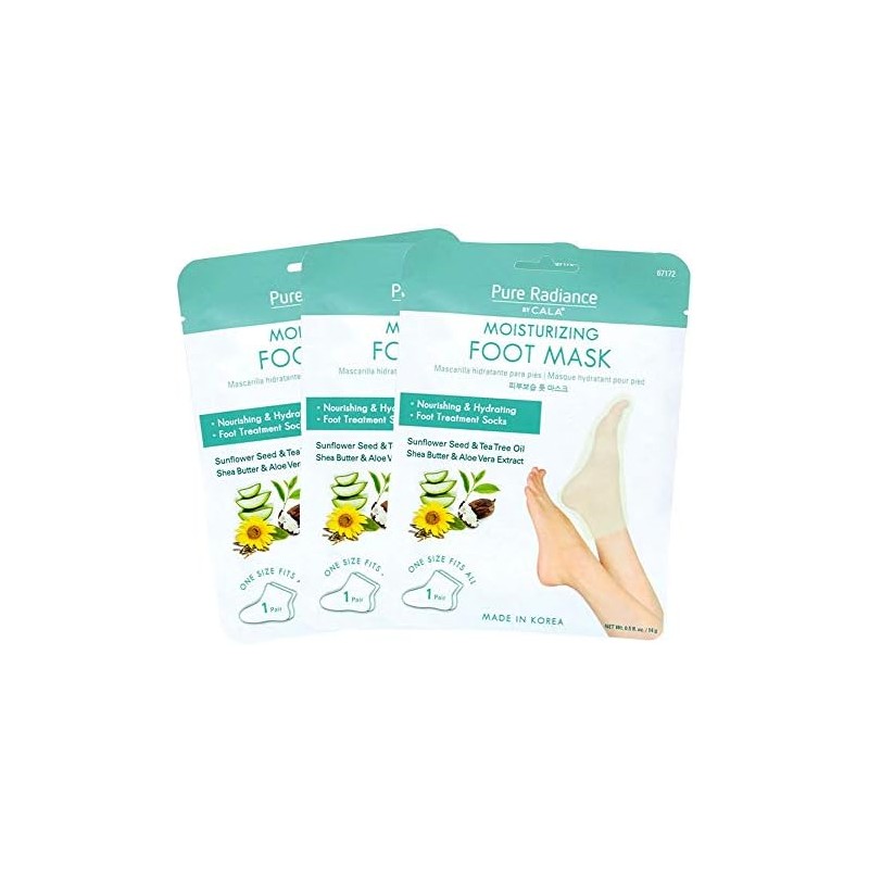 Pure Radiance by CALA Moisturizing Foot Masks 3 Pairs.