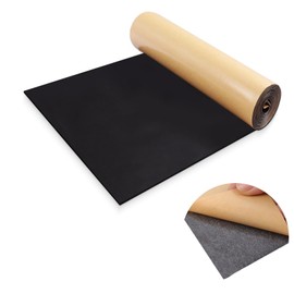 Sponge Neoprene Foam Padding Rubber Sheets with Adhesive Foam Sheet Closed Cell Insulation Neoprene Rubber Roll for DIY Gaskets Shock Pads Liner Crafts (12" Wide x 1/16" Thick x 59" Long, Black)