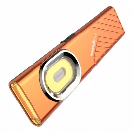 WT7 1PK IP44 Waterproof 700LM COB Aluminum USB Rechargeable Ultra-thin Worklight Red Strobe Type-C Magnetic EDC FlashlightBody Color: Black, Lamp Power(W): 5