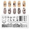MOLILON 5pcs Nail Stamp with Nail Stamper and Scraper, Leopard