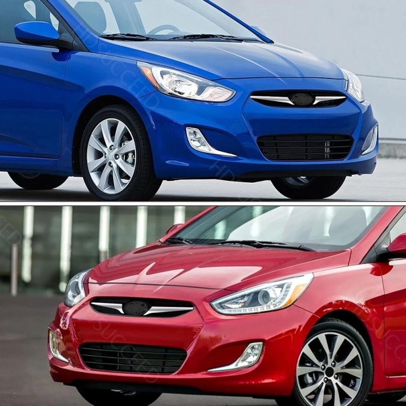 Unbranded Fit For 2014-2017 HYUNDAI ACCENT Front Bumper Upper Lower