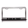 in GOD WE Trust Christian Metal License Plate Frame Style