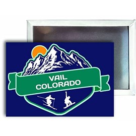 Vail Colorado Ski Snowboard Winter Adventures 2.5"X3.5" Refrigerator Magnet