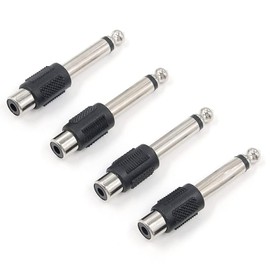 Pack of 4 Adaptor Jack 6 3 to 3 5, 24 K Gold-Plated Plug, Jack Adapter, Jack to Jack 6 35, Adapter Jack 6 3 to RCA Jack Adapter 6 3 to 3 5 for Guitar, Klavi