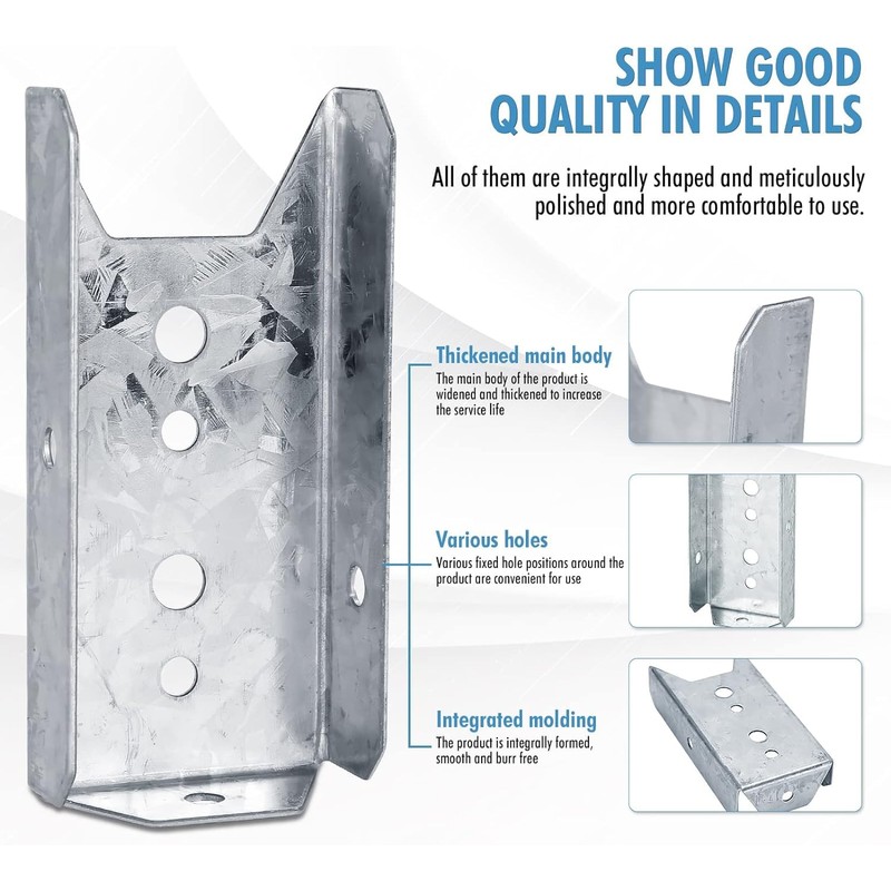 LukLoy 20 Pack 2x4 Brackets for Wood Rail, Fence Brackets